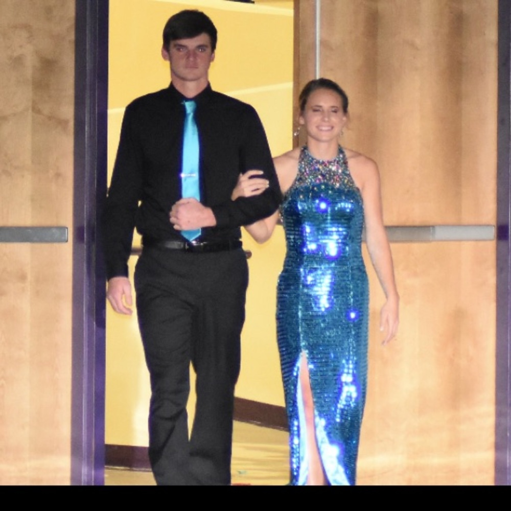 Blue prom dress